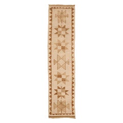 Türkei Anatoly Läufer Teppich - Wolle Braun Elfenbein Design - 93367