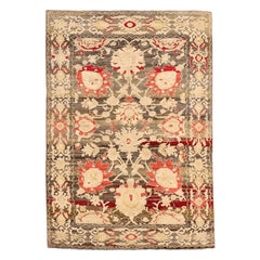 India Swedish Collection Area Rugs - Wool Brown Ivory Red - 93414