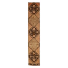 Tapis de course Afghanistan Anatoly - Laine Brown Taupe Design - 93454