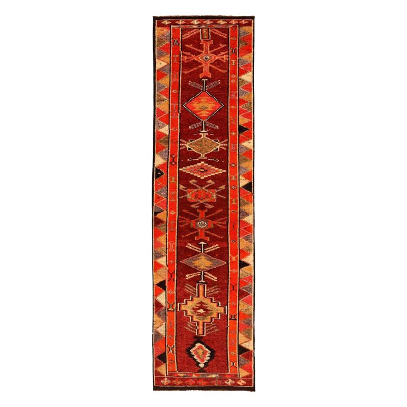 Afghanistan Anatoly Läufer Teppich - Wolle Rot Gelb Design - 93458