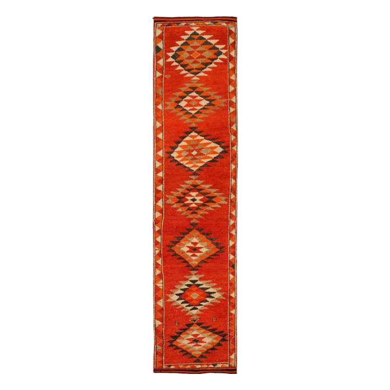 Afghanistan Anatoly-Läufer - Wolle Rot Design - 93469