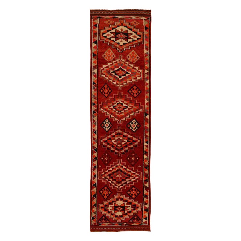 Afghanistan Anatoly-Läufer - Wolle Rot Design - 93460