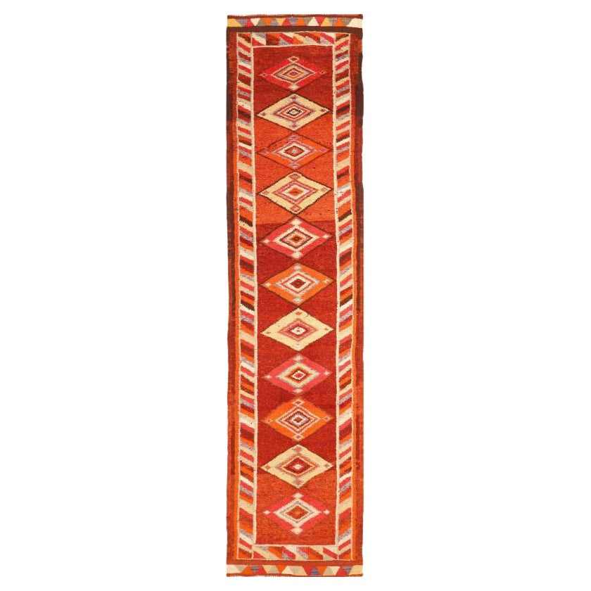 Afghanistan Anatoly-Läufer - Wolle Elfenbeinrot Design - 93495