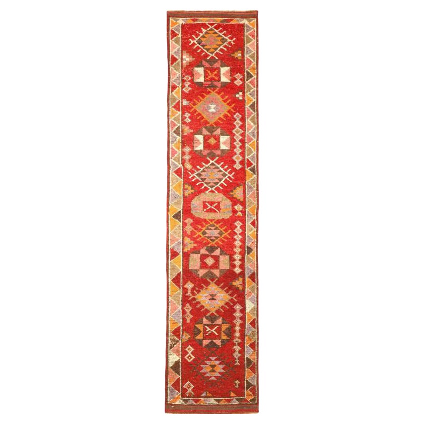 Afghanistan Anatoly-Läufer - Wolle Rot Design - 93513