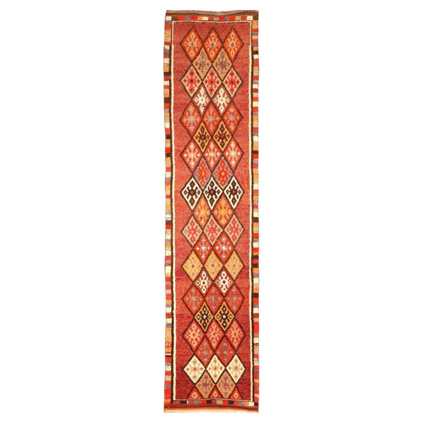 Afghanistan Anatoly-Läufer - Wolle Rot Design - 93506