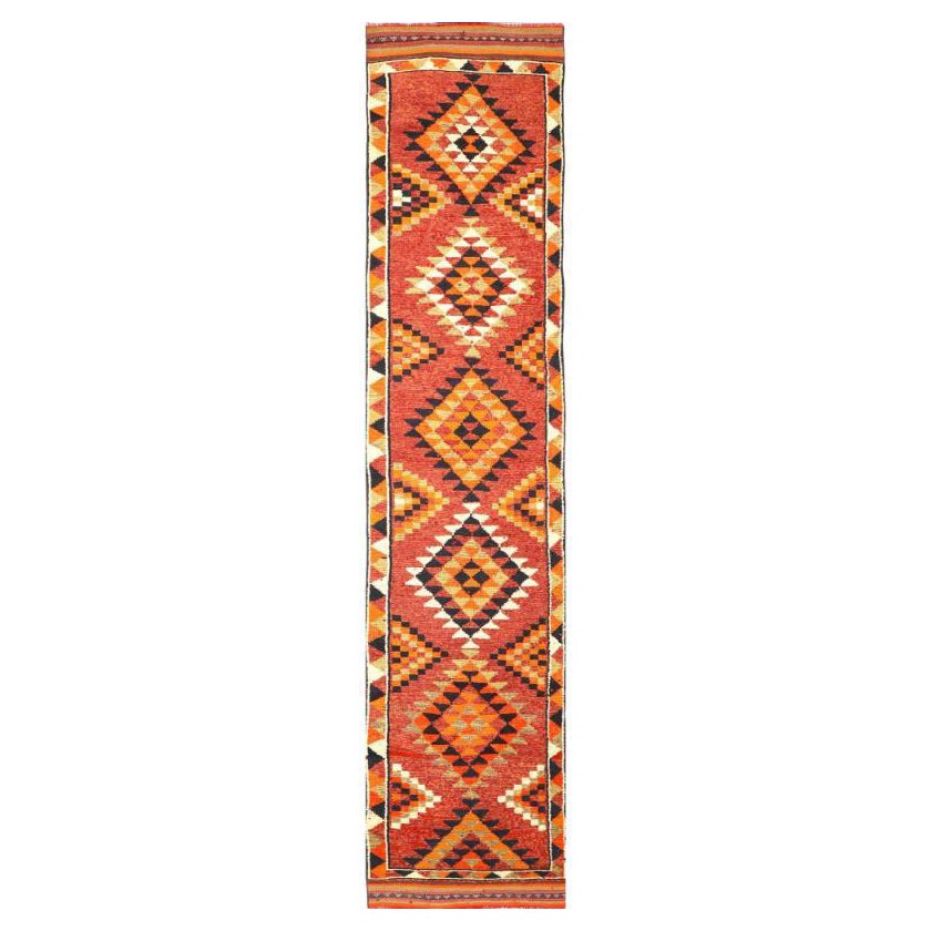 Afghanistan Anatoly Runner Rug - Wool Orange Red Yellow - 93507