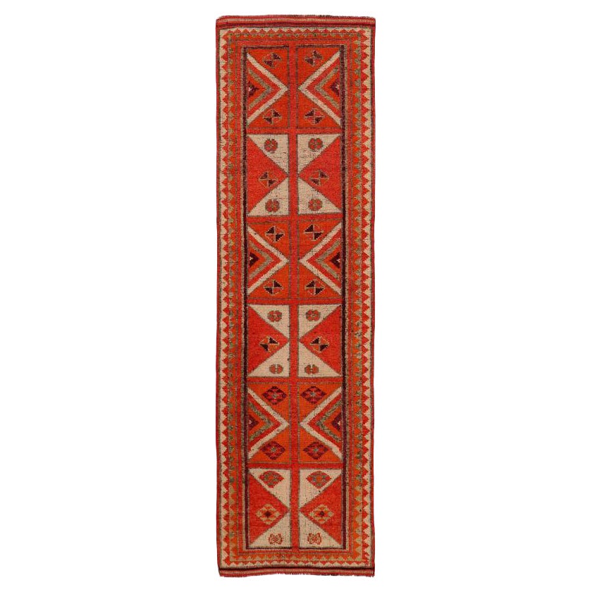 Afghanistan Anatoly-Läufer - Wolle Rot Design - 93537