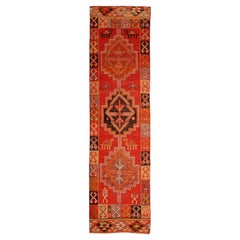 Afghanistan Anatoly-Läufer - Wolle Rot Design - 93527