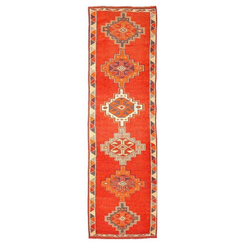 Afghanistan Anatoly-Läufer - Wolle Rot Design - 93528