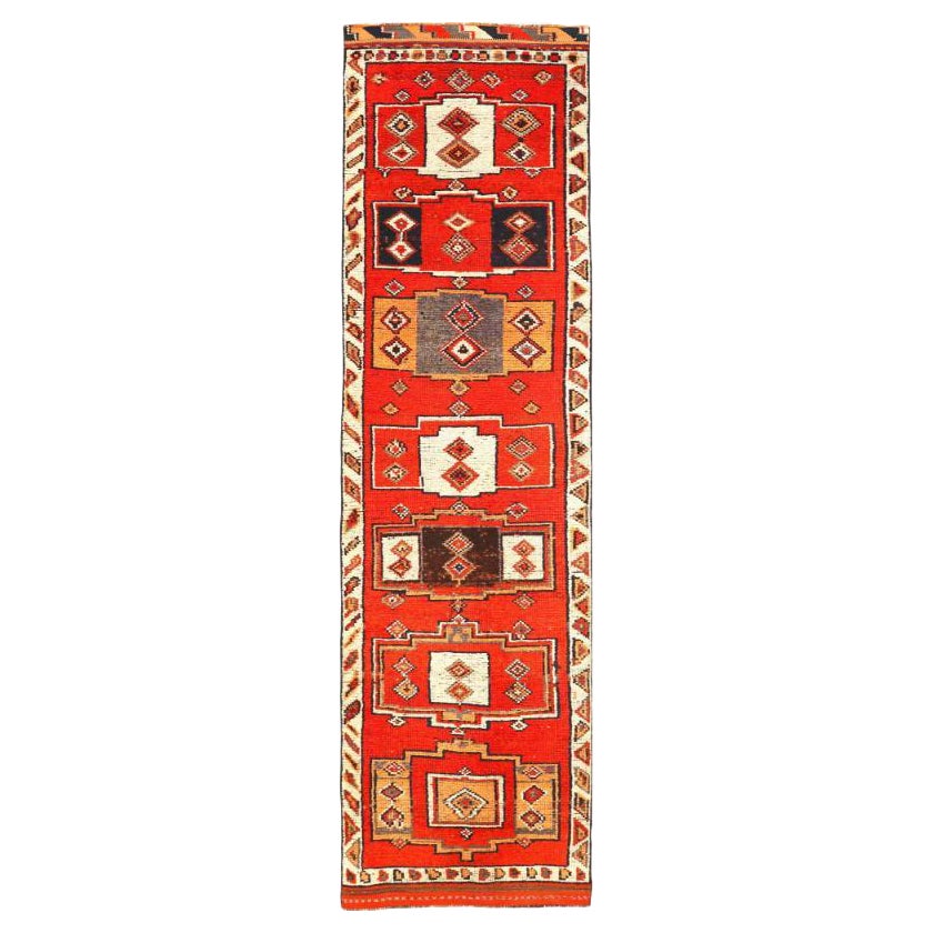 Afghanistan Anatoly-Läufer - Wolle Rot Design - 93540