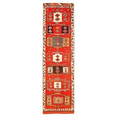 Tappeto Afghanistan Anatoly Runner - Design rosso lana - 93540