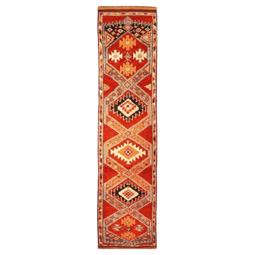 Afghanistan Anatoly-Läufer - Wolle Rot Design - 93543