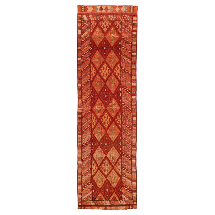 Afghanistan Anatoly Runner Rug - Wool Orange Red Yellow - 93535