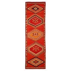 Afghanistan Anatoly Läufer Teppich - Wolle Rot Gelb Design - 93546