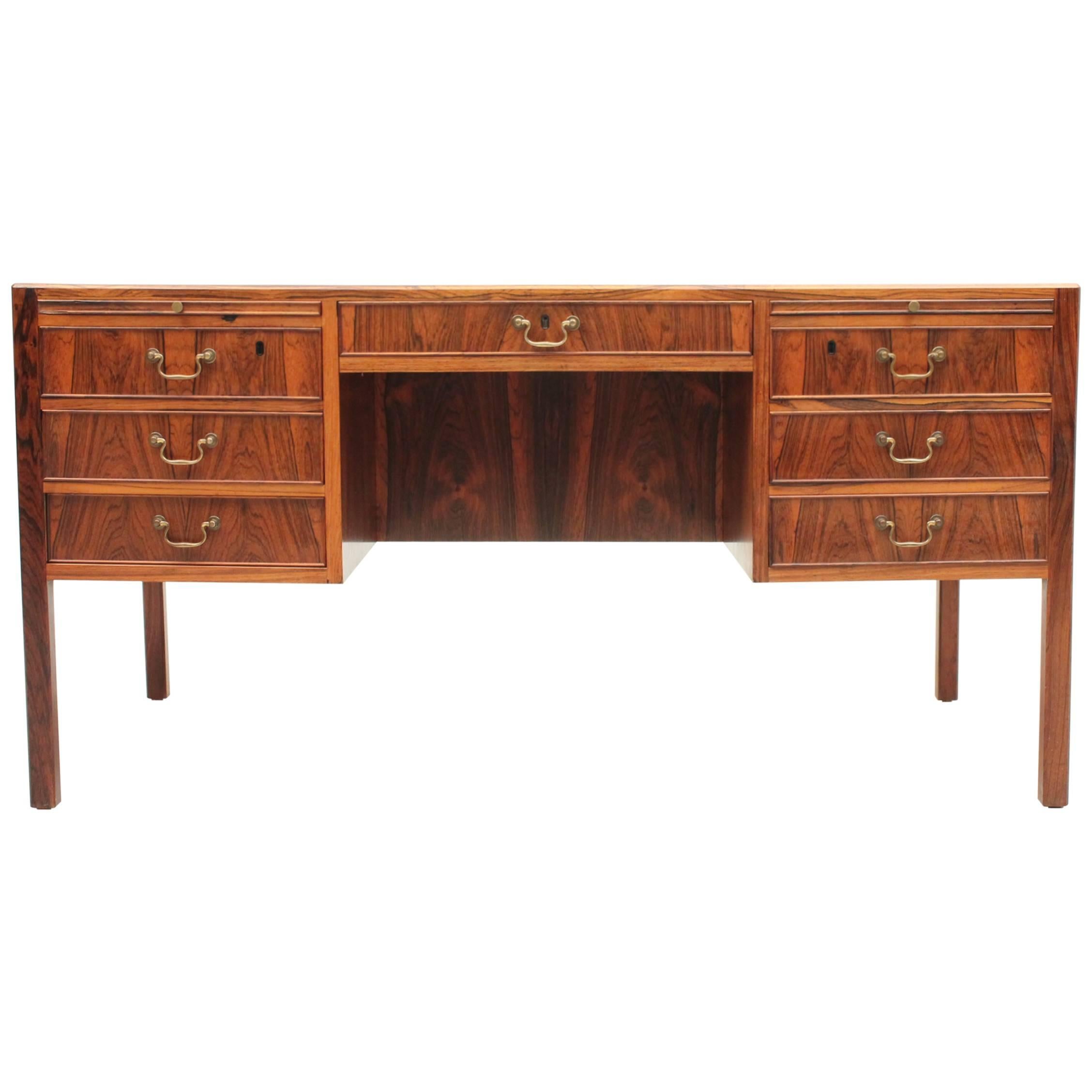 Rosewood Desk by Arne Vodder for Helge Sibast, 1955 - Danish, Mid Century For Sale