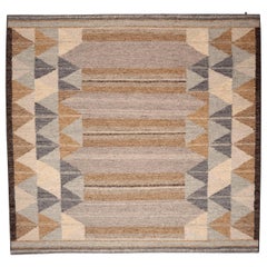 India Colección Sueca Alfombras - Lana Diseño Gris Amarillo - 96245