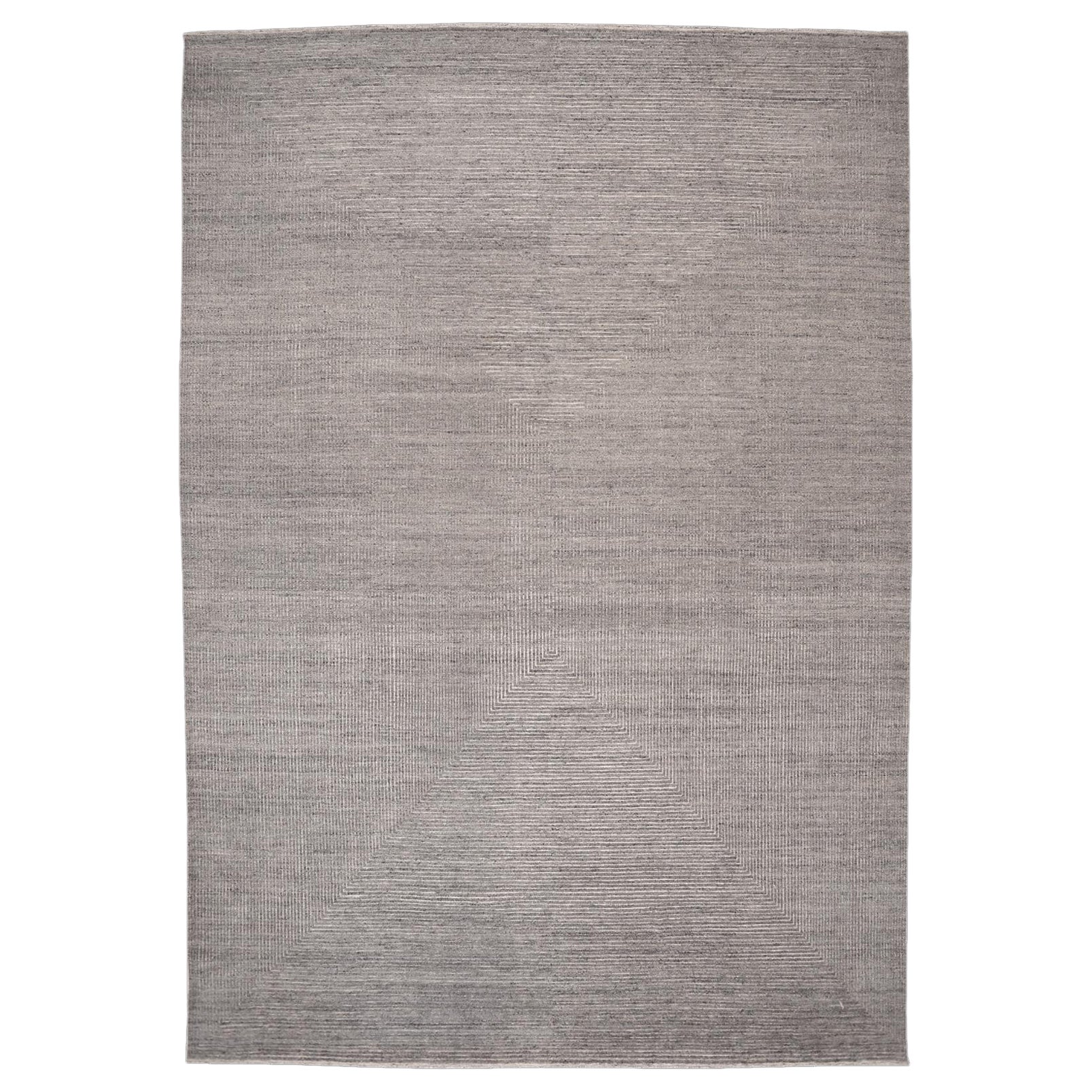 Marokkanischer Oversize-Teppich in Übergröße aus Wolle in Taupe in Indien - 96583