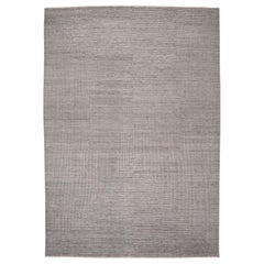 India Moroccan Over Size Rug - Wool Taupe Design - 96583