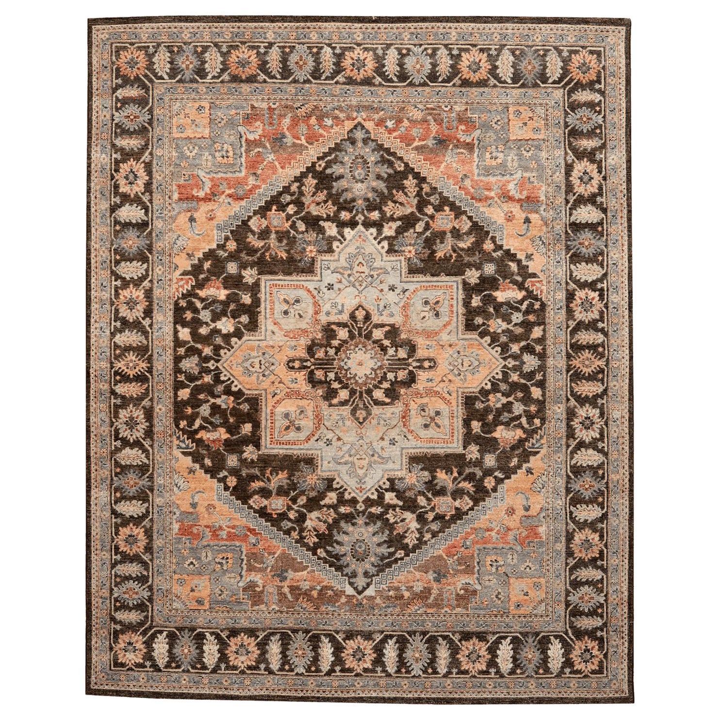 Tappeti India Heriz - Lana Marrone Design/One - 96607