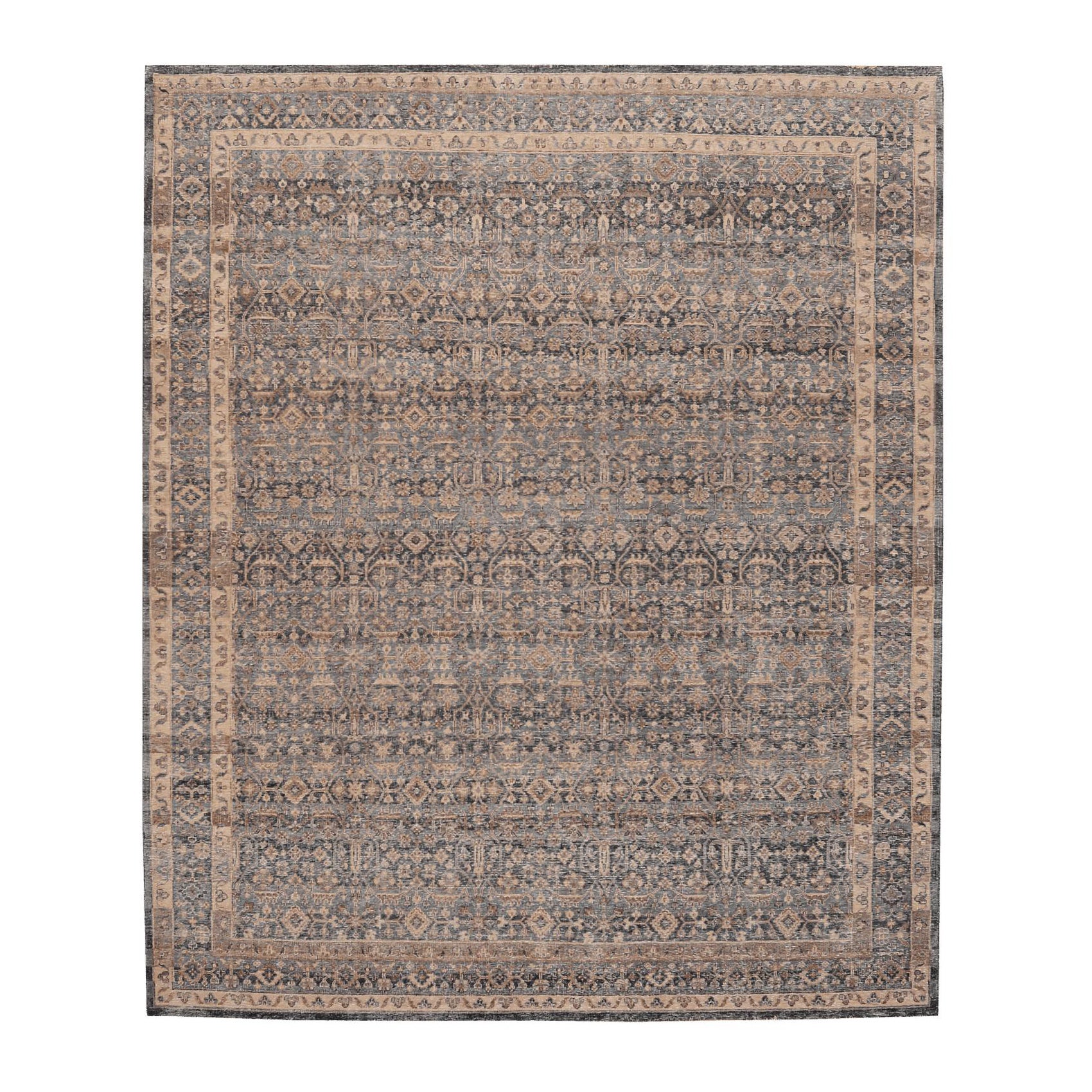 Indien Modern Area Rugs - Wolle Brown Gray Design - 96609