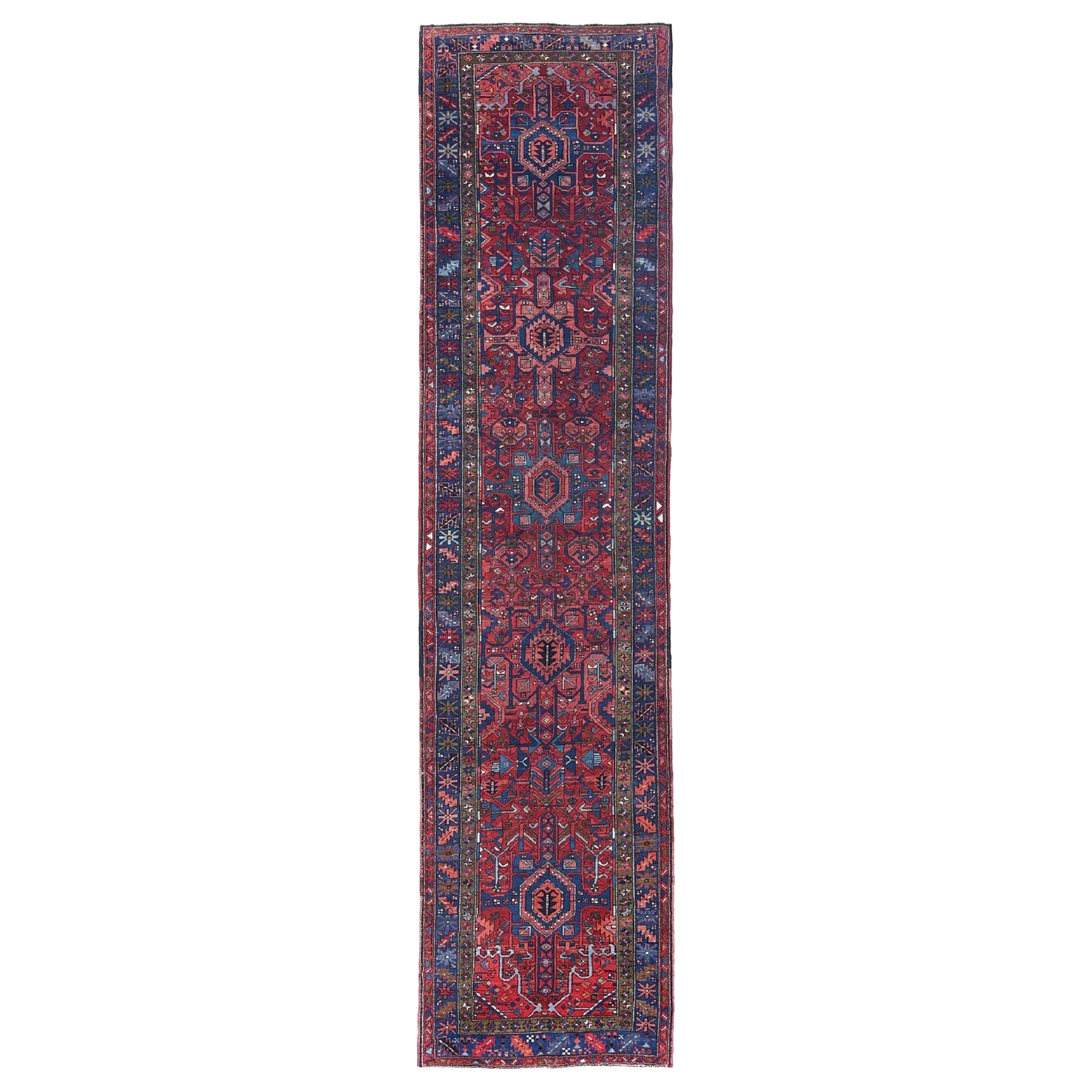 Tappeto persiano Heriz Runner - Disegno rosso lana - 96663