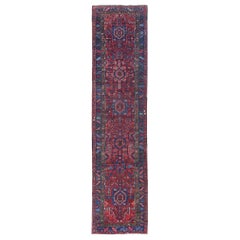 Persian Heriz Runner Rug - Wool Red Design - 96663