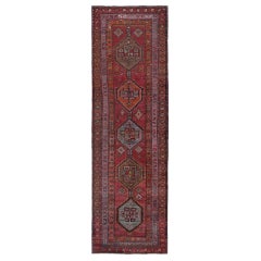 Tappeto Persiano Bijar Runner - Design Rosso Lana - 96669