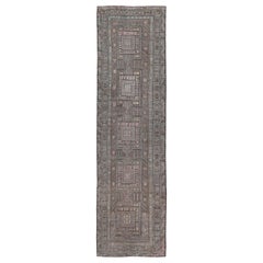 Persian Azerbaijan Runner Rug - Wool Brown Design - 96670
