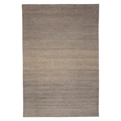 India Moroccan Over Size Rug - Wool Brown Taupe Design - 96585
