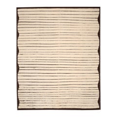 India Moroccan Over Size Rug - Wool Ivory Design - 96587