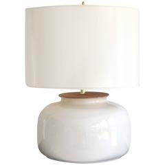 Postmodern Blanc De Chine Ceramic Gourd Form Table Lamp