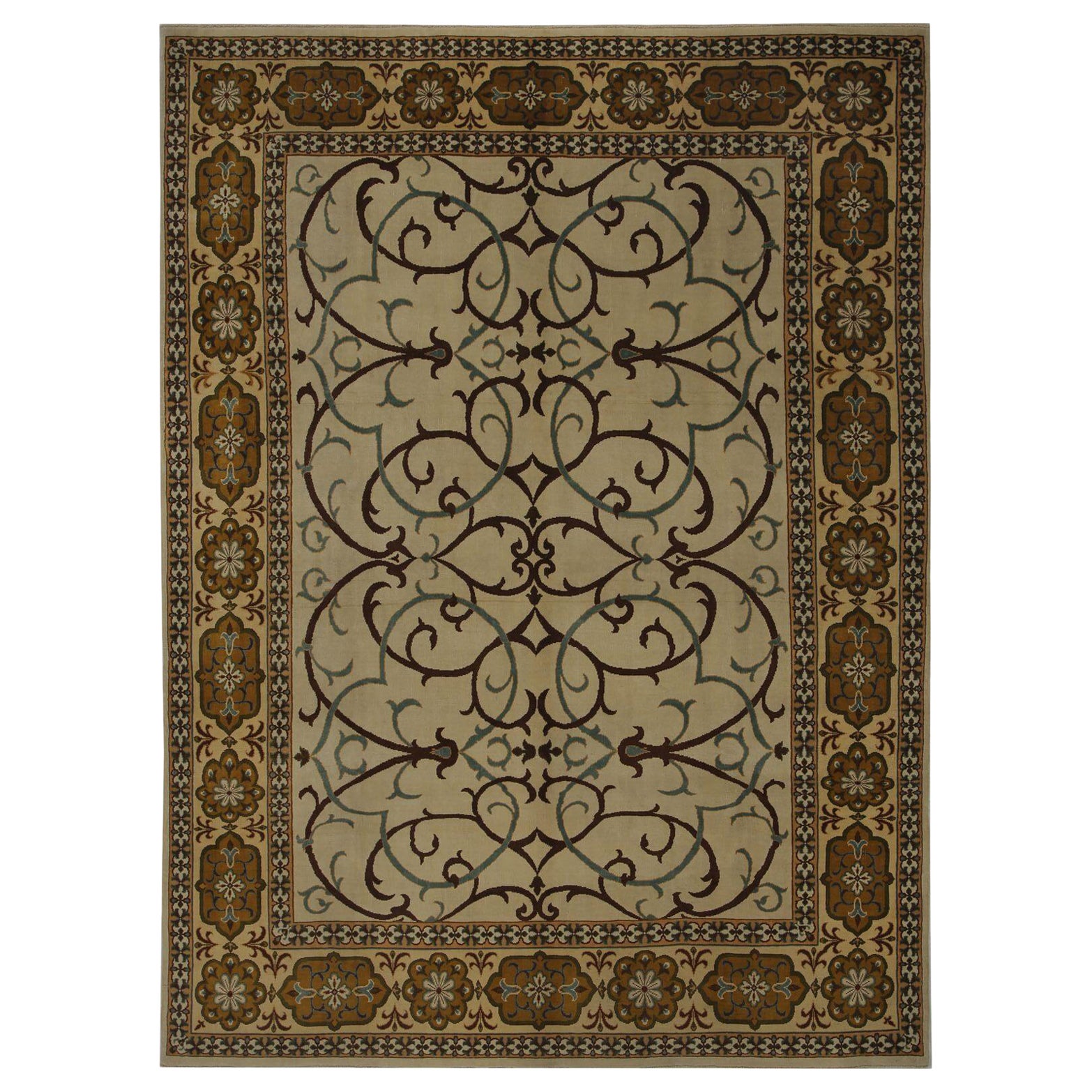 Tappeti persiani Tabriz - Design in lana e avorio - 97217
