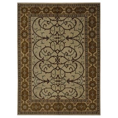 Persian Tabriz Area Rugs - Wool Ivory Design - 97217