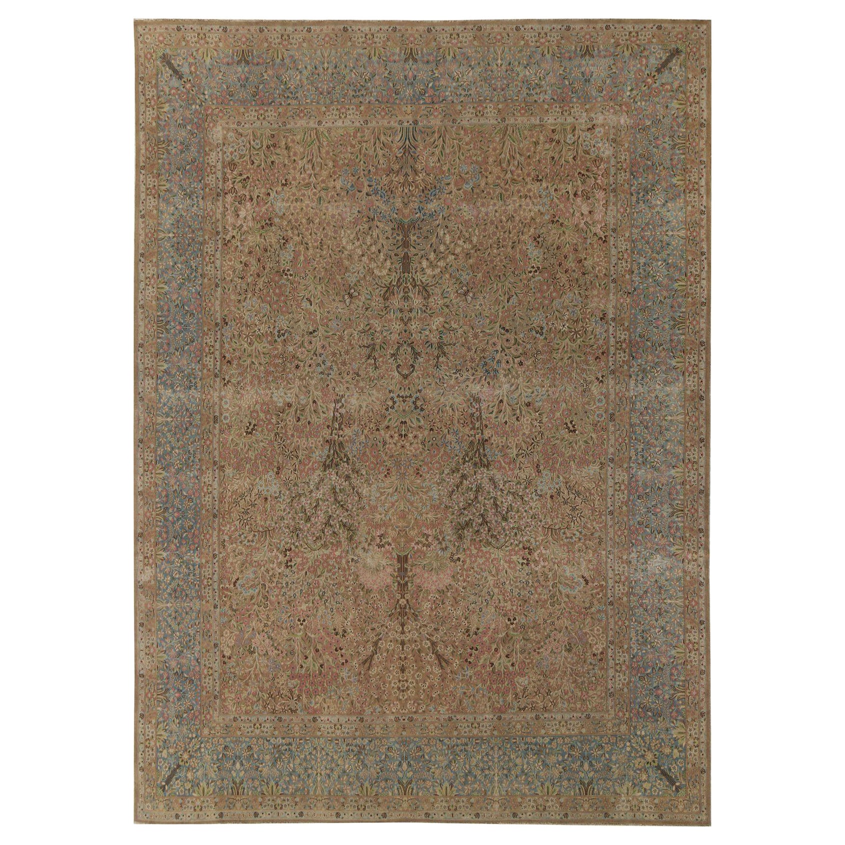 Persische Kerman-Teppiche - Wolle Rosa Design - 97218