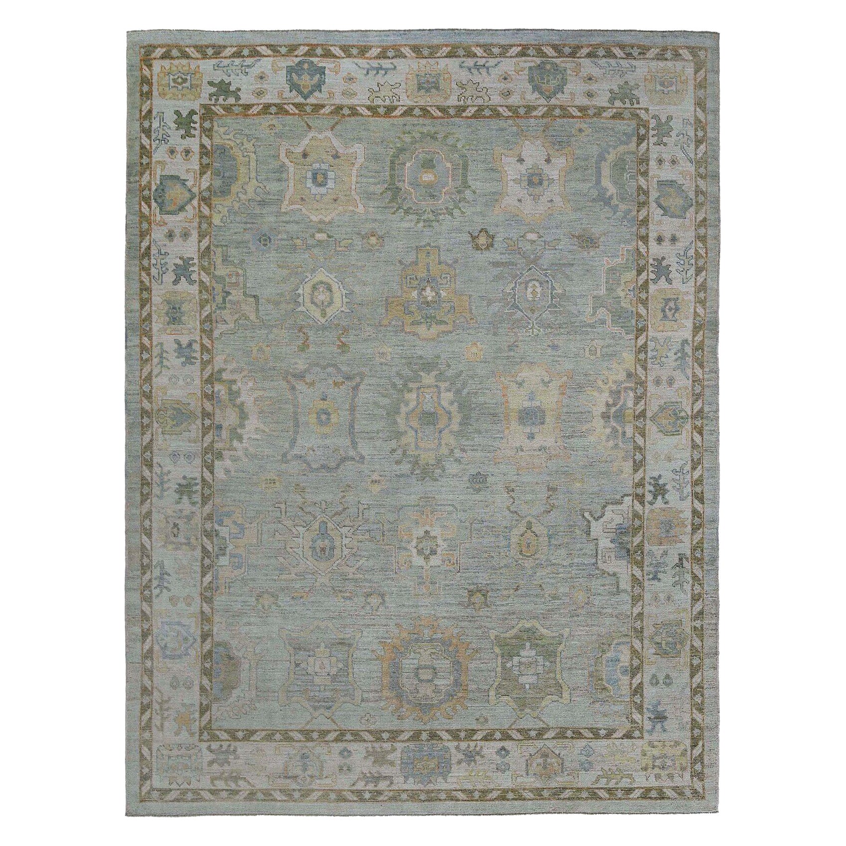 Afghanistan Oushak Area Rugs - Wool Gray Design - 97272