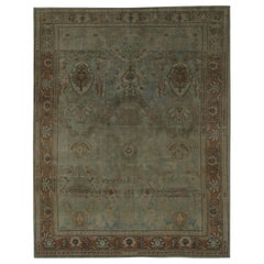 Tapis persans d'Azerbaïdjan - Laine ivoire bleu clair motif - 96845