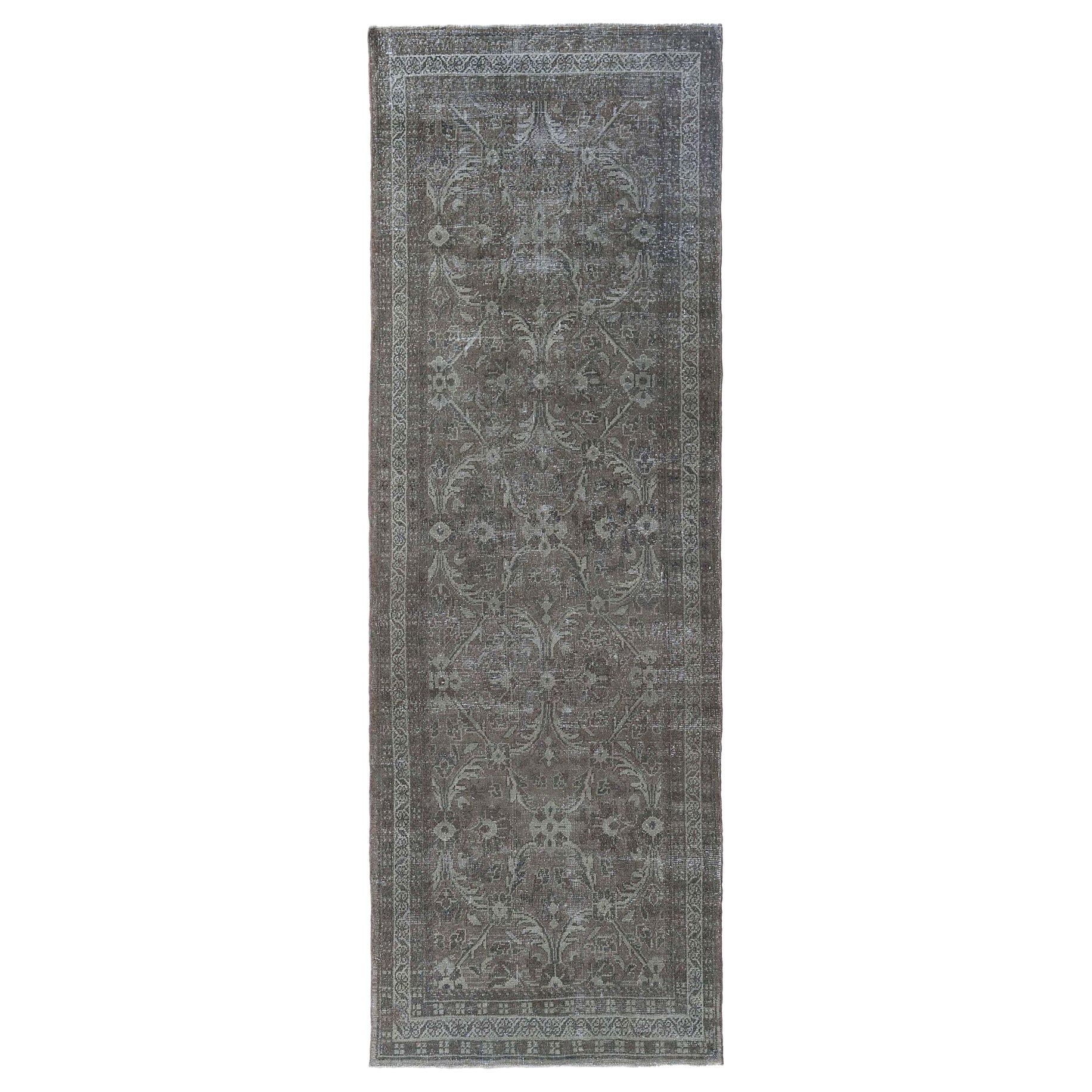 Persischer Mahal Läufer Teppich - Wolle Brown Design - 96899