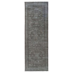 Persian Mahal Runner Rug - Wool Brown Design - 96899