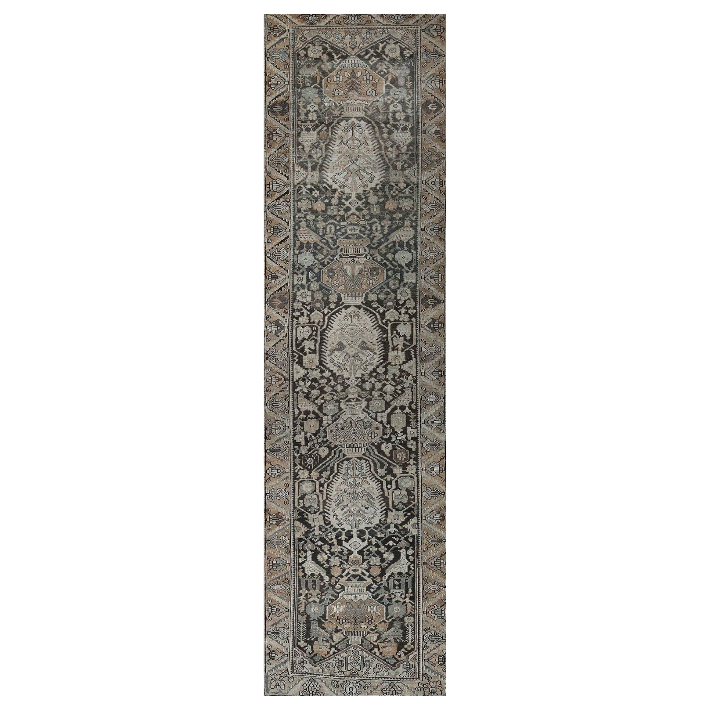 Persischer Malayer Läufer Teppich - Wolle Brown Design - 96892