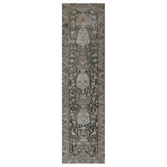 Persian Malayer Runner Rug - Wool Brown Design - 96892