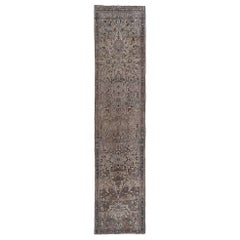 Tapis de course persan Azerbaïdjan - Laine Brown Taupe Design - 96896