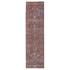 Persian Mahal Runner Rug - Wool Red Design - 96898