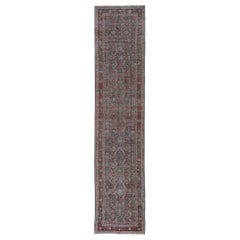 Tapis persan Mahal - Motif bleu rouge en laine - 96766