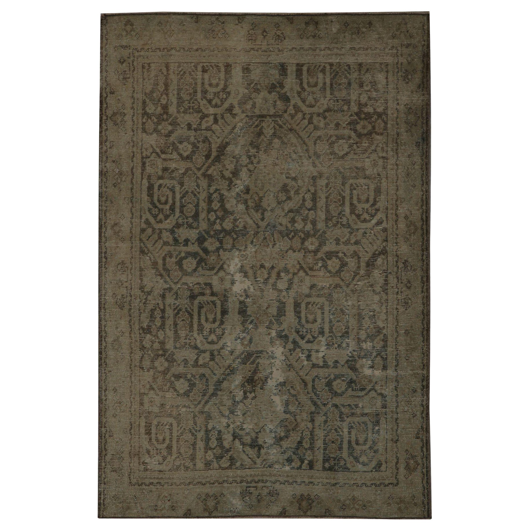 Persischer Mahal Small Teppich - Wolle Brown Design - 96843