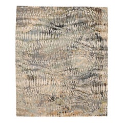 India Area Rugs - Wolle Grau Elfenbein Design - 97318