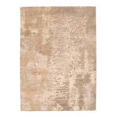 India Area Rugs - Wolle Brown Elfenbein Taupe Design - 97325