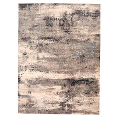 India Area Rugs - Wolle Braun Grau Elfenbein Design - 97326