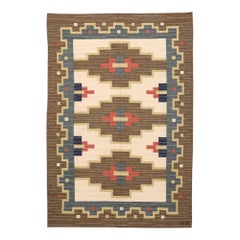 Europe Swedish Collection Area Rugs - Wool Brown Ivory Design - 97366