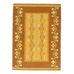 Alfombra Pequeña Colección Europa Sueca - Lana Marrón Amarillo - 97367