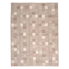 Afghanistan Swedish Collection Area Rugs - Wool Brown Design - 97355